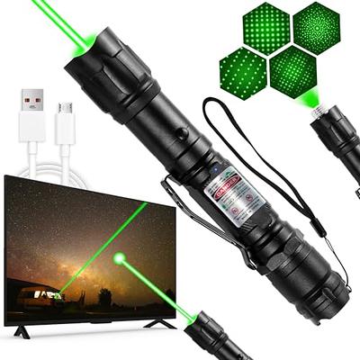 Gree Laser Pointer, Long Range High Power Laser Pointer 10000 Feet Visible  Green Beam, Rechargeable Green Laser Pointer High Power for Presentations…