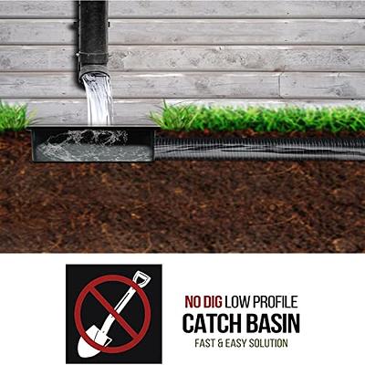 12 Inch No Dig Low Profile Catch Basin Downspout Extension Kit