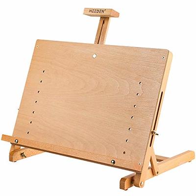 Large Adjustable Artist Tabletop Sketchbox Easel multi-function Solid Beech  Wood Desktop Easel Box, Wooden Artist Storage 