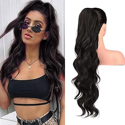 Braid Hair Extensions 6 Pcs Baby Braids Front Side Bang Long Braided  Ponytail Extension 18inch Clip in Hair Extensions Straight Synthetic  Hairpieces