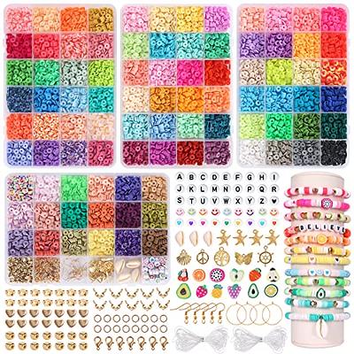 QUEFE 9000pcs, 90 Colors, Clay Beads for Bracelet Making Spacer