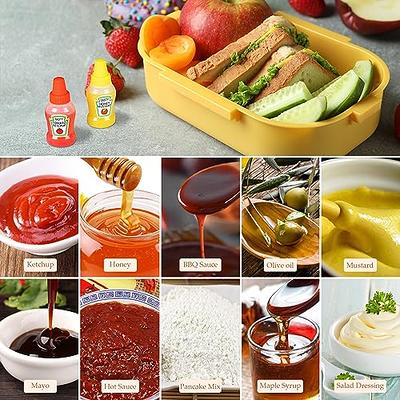 4Pcs Mini Sauce Bottles Colored Sauce Containers Tomato Sauce Storage  Bottles Home Kitchen Bento Accessories