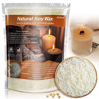  CraftBud Soy Candle Wax for Candle Making – Natural Soy Wax for  Candle Making 10 lb Bag, Candle Making Wax, 10 Lbs. Soy Wax Flakes, 100  Candle Wicks, 100 Wick Stickers