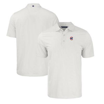 Men's Cutter & Buck Gray/White Chicago Cubs Virtue Eco Pique Micro Stripe Recycled Big Tall Polo