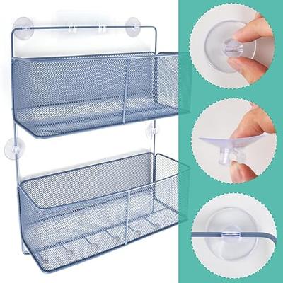 Shower Caddy with Suction Cups and Hooks