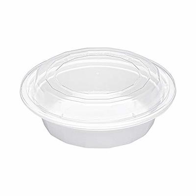 Restaurantware Asporto Microwavable To-Go Container - BPA Free PP Round Take Out Food Container with Clear Plastic Lid - Catering & Takeout - 24 oz