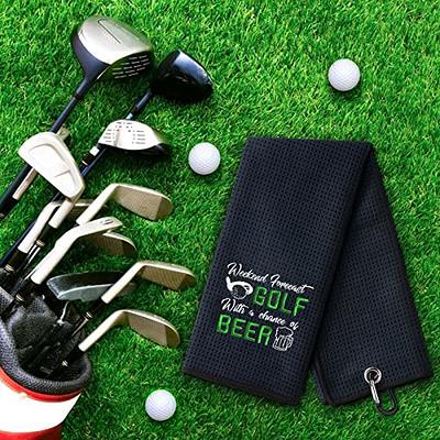 Funny Golf Towel, Swing Swear Repeat, Golf Gifts for Men - Golf Accessories  for Men, Embroidered Golf Towels for Golf Bags with Clip, Black Black-swing  Swear Repeat