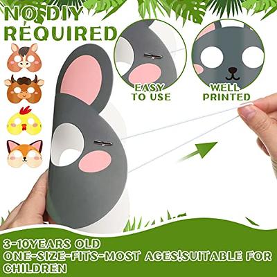 12pcs Animal Mask Birthday Party Supplies Cartoon Masks Kids Party Dress Up  Costume Zoo Jungle Safari Party Decoration