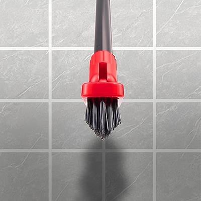 Bonpally Grout Scrub Brush with 57 Telescopic Handle, Shower Floor Brush  Scrubber with V-Shape Stiff Bristles,Grout Cleaner Brush for Cleaning