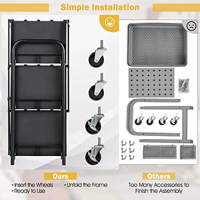 3 Tier Rolling Tool Cart, 330 LBS Capacity Heavy Duty Utility Cart Too –  GoplusUS