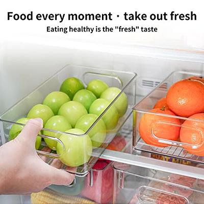  Clear Pantry Storage Bins, 8 Pack Plastic Storage Bins, Large  Refrigerator Organizer Bins with Handle for Pantry Organization and Storage,Perfect  for Freezer, Kitchen, Countertops, Cabinets, Bathroom : Home & Kitchen