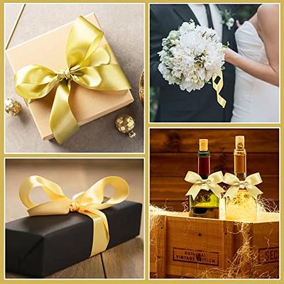 TONIFUL 1 Inch x 100yds green Satin Ribbon, Thin Solid color Satin Ribbon  for gift Wrapping, crafts, Hair Bows Making, Wedding P