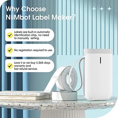 NIIMBOT Label Maker Machine with Tape, D11 Wireless Bluetooth Connection  Portable Printer Mini Label Makers with Multiple Templates Easy to Use  Office