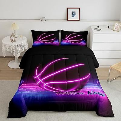 Erosebridal Pink Basketball Comforter Set Queen for Boys Girls Sports  Themed Bedding Set, Glowing Ball Court Down Comforter Gradient Neon Bedding  Comforter Sets, Black Custom Duvet Insert Soft Cozy - Yahoo Shopping