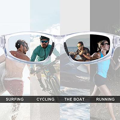 2 PACK Sports Polarized Wrap Around Sunglasses for Men Fishing Cycling  Driving Running Sun Glasses 100% UV 400 Protection 