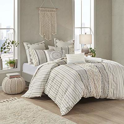 Bedsure Queen Comforter Duvet Insert with Corner Tabs Bundle Linen Cotton  Duvet Cover Queen Size Set