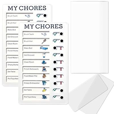 Chore Chart Memo Checklist Board, Portable Daily to Do List & My Chores  Chart Planning Boards, Detachable Plastic Checklist Task Board Slider for