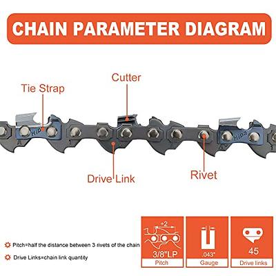 6-Pack 10-Inch Chainsaw Chain Replacement for Black & Decker