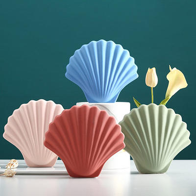 Creative Shell Vase - Ceramic - Green - Blue - Pink - Red - Yahoo