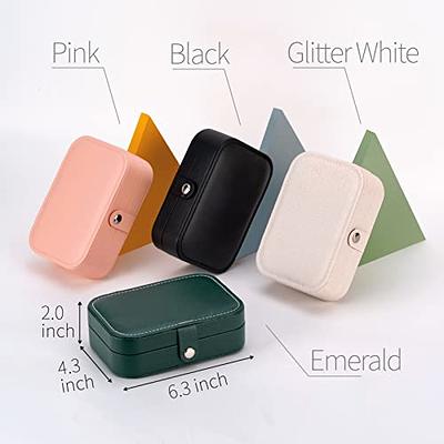 Smileshe Travel Jewelry Box, Mini Portable Organizer Travel Case