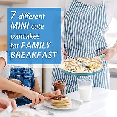 7 Cup Pancake Pan Nonstick Breakfast Griddle Dinosaur Animals Waffle Maker  Pancake Mold Pan for Kids Egg Omelet Crepe Frying Pan - AliExpress