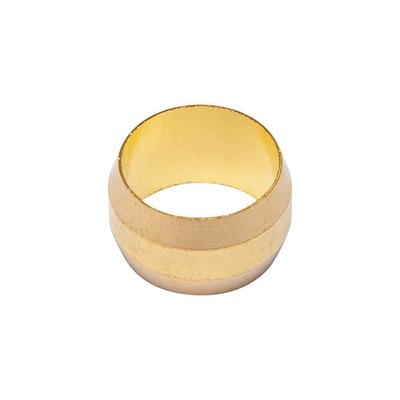 100pcs 1/4 Inch Tube OD Brass Compression Sleeves Ferrules Brass