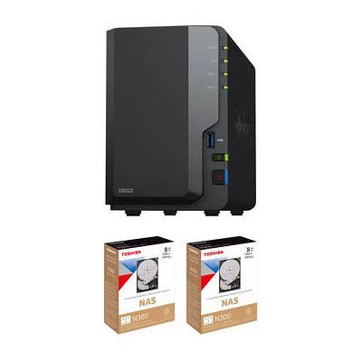 Synology 16TB DiskStation DS223 2-Bay NAS Enclosure Kit with Toshiba N300  NAS Drives DS223 - Yahoo Shopping