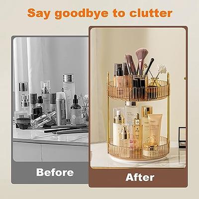 Kitchen under Sink Standing Rack Makeup Organizer for Lotion Perfume  Jewelry 3 Tier Clear 