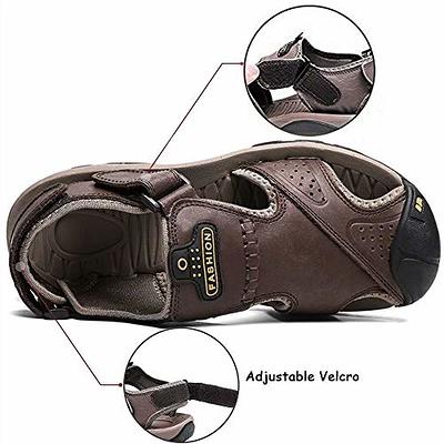 Mens Closed Toe Hiking Sandals | Sandals Shoes Outdoor | Outdoor Toe Sandals  | Aqua Shoes - Beach & Outdoor Sandals - Aliexpress