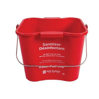 Roshtia 6 Pcs 3 Quart Cleaning Bucket Small Sanitizing Square Bucket  Detergent Pail for Home Commercial Restaurant Kitchen Office School (Green,  Red)