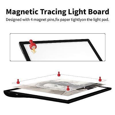 QENSPE Wireless A3 Light Pad for Diamond Painting, Rechargeable LED Tracing  Light Box, 6-Level Dimmable Diamond Art Light Board, A3 Light Pad with