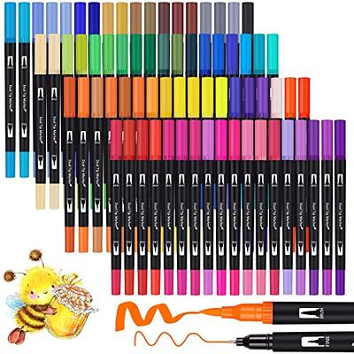 RIANCY Coloring Markers 100 Dual Tip Brush Marker Pens Fine Point Artist  Colored Drawing Pen Journaling Art School Supplies For Kids Adult Coloring  Book Teachers Students Calligraphy Writing - Yahoo Shopping