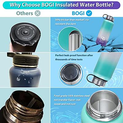  BOGI 17oz Insulated Water Bottle Double Wall Vacuum