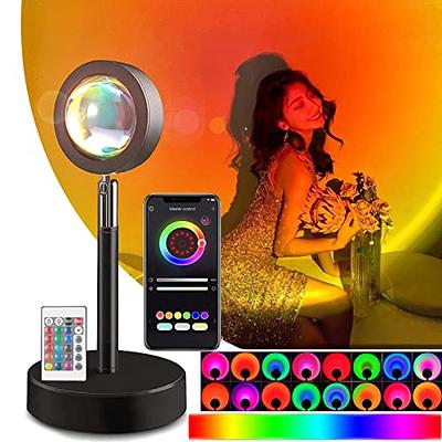 Sunset Lamp Multiple Colors with Remote, Sunset Projection Lamp 16 Colors,  Sunset Light Projector Color Changing, LED Rainbow Sunset Projector Lamp
