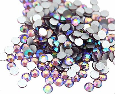 Jollin Glue Fix Crystal Flatback Rhinestones Glass Diamantes Gems for Nail  Art Crafts Decorations Clothes Shoes(ss16 1440pcs, Crystal)