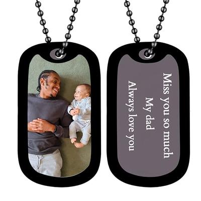 SEKECHIKU Personalized Dog Tags for Men Military Dog Tag