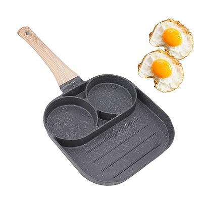  Divided Pan for Cooking, Frying Grill Pan 3 In 1 Pan Nonstick  Breakfast Pan 3 In 1 Nonstick Pan Breakfast Frying Pan 3 Section Pan Skillet  Square Grill Skillet for Cooking