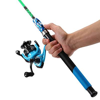 Sougayilang Spinning Reel and 2-Piece Fishing Rod Combo, Durable Graphite &  Fiberglass Rod, Split-Grip Cork Handle,Right/Left Handle Position(7FT) -  Yahoo Shopping