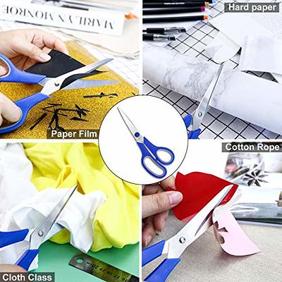 Scissors Set of 6-Pack, 8 Scissors All Purpose Comfort-Grip Handles Sharp  Scissors for Office Home School Craft Sewing Fabric Supplies, High/Middle