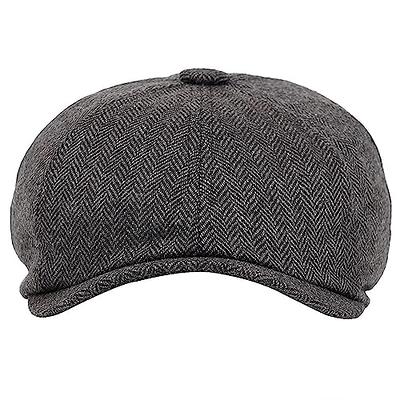 IZUS 20's Themed Party Newsboy-Caps for Men - Herringbone Newsboy