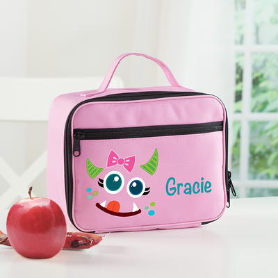 Kids Personalized Monogrammed Lunch Box Children's Insulated Lunch Bag  Custom Embroidered Lunch Tote Toddler Lunchbox Gift for Girls 