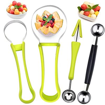 3PCS Stainless Steel Melon Baller Scoop Set, 3-in-1 Fruit Carving