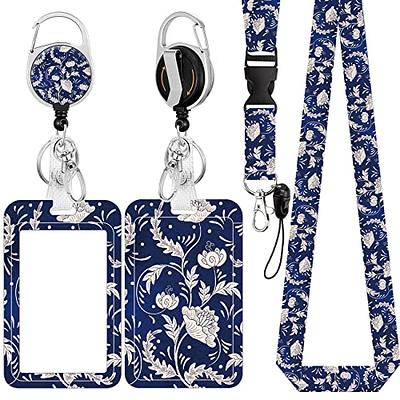 ID Badge Holder with Lanyard, Retractable Badge Reel with Swivel Belt Clip,  Detachable Lanyard Name Card Tag Vertical ID Protector Badge Reel for Nurse  Doctor Office Employees (Romantic Flowers) - Yahoo Shopping