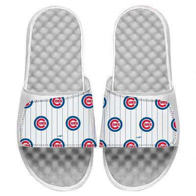 ISlide White Chicago Cubs Tie Dye Slide Sandals