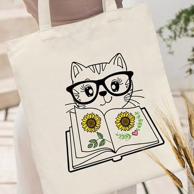 Simple Reusable Canvas Tote Bag for Daily Life with Zipper Inner Phone  Pocket