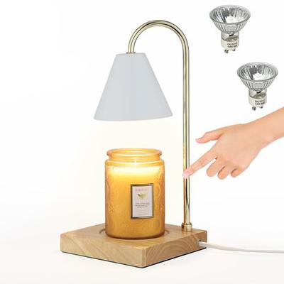 ALLJOY Candle Warmer Lamp, Electric Candle Lamp Warmer, Fragrance Wax  Warmer, Home Decor Dimmable Wax Melt Warmer for Scented Wax with 2 Bulbs,  Jar