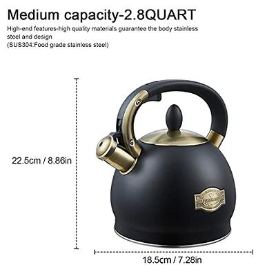 Mr. Coffee Harpwell 1.8 Quart Stainless Steel Whistling Tea Kettle