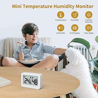 Small Indoor Thermometer, High Accuracy Hygrometer Temperature and Humidity  Monitor, Digital Indoor Hygrometer for Home Office Comfort Reptile Thermom