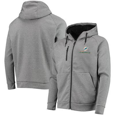 Miami Dolphins Antigua Axe Bunker Tri-Blend Pullover Hoodie