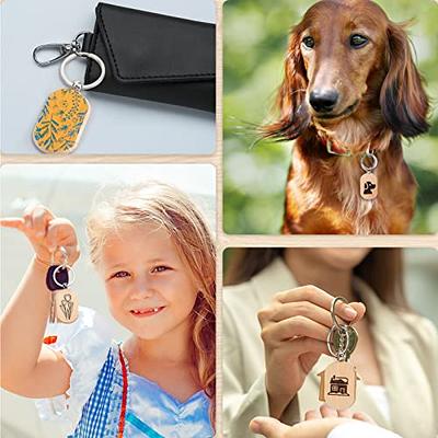 COHEALI 80 Sets Heat Transfer Key Chain Sublimation Key Chains Blanks Bulk  Heat Transfer Ornament Sublimation Key Charm Heat Transfer Key Ring DIY